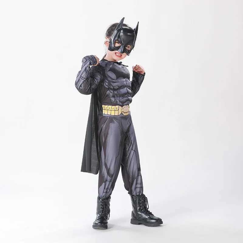 2024 New Childrens Halloween Vampire Batman Cos Muscle Show Costume American Blackhorn Bat Costume W250117