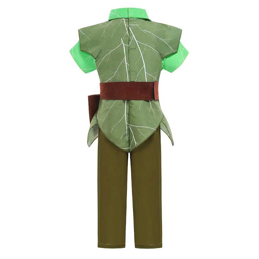 Child Peter Pan Costume With Hat Boys Halloween Fancy Party Dress Up Elf Outfits W250117