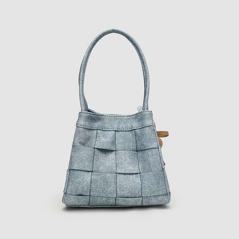 Bucket Wing Bags For Women Designer Handbags And Purses 2024 New In Fashion Solid Color Weave Simple Underarm Shoulder