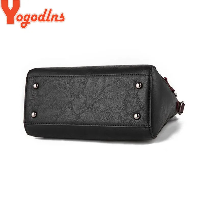 Yogodlns Vintage Leather Womens HandBags Ladies Messenger Bags Tassel Crossbody Shoulder Bag Boston Hand 250122