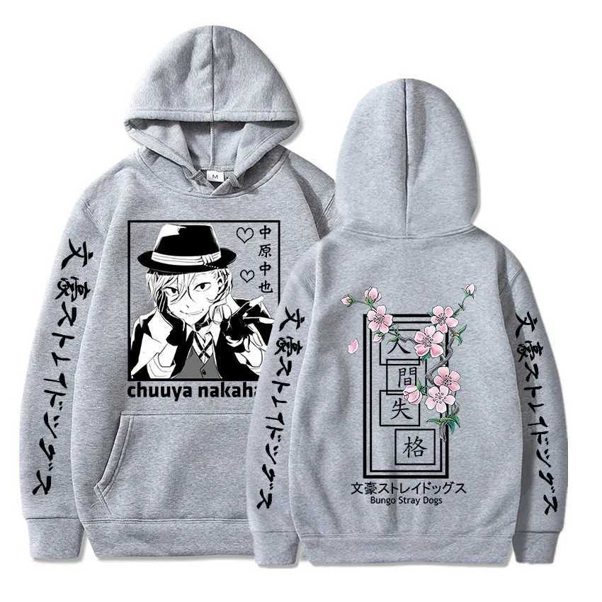 Harajuku Anime Bungo Stray Dogs Nakahara Chuuya Hoodies For Men Women Oversized Hoodies Harajuku Y2k Streetwear Sweatshirt W250117