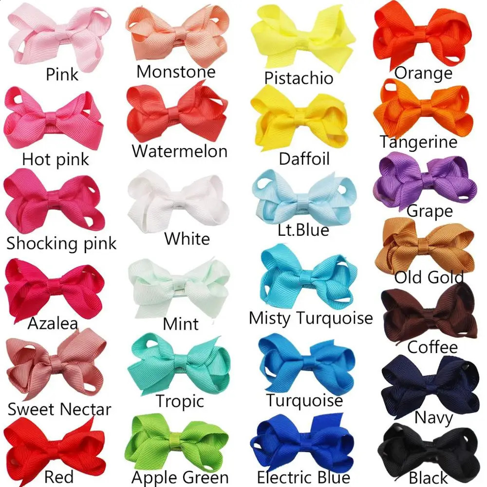 40/50PCS 2Inch Baby Girls Hair Bows Grosgrain Ribbon Mini Bows with Alligator Hair Clips Fully Lined for Fine Hair Infants 250120