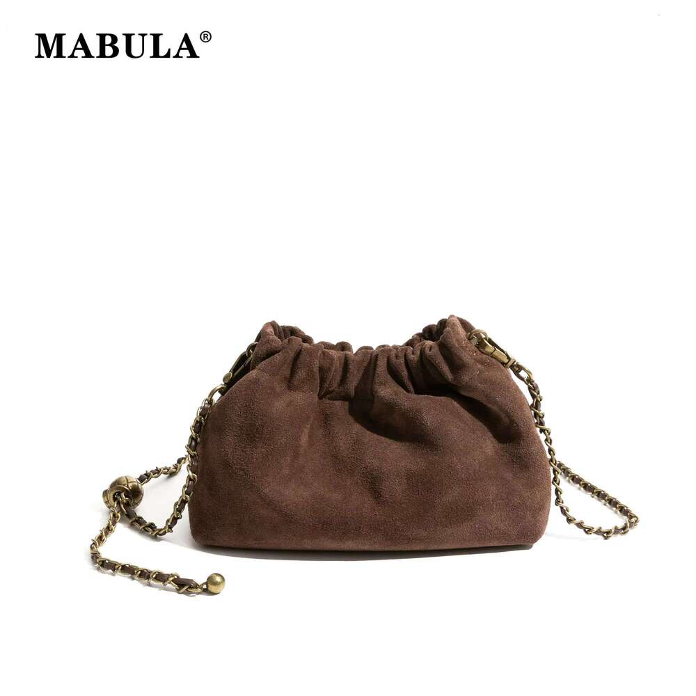 MABULA Women Chic Design Cloud Flap Satchel Armpit Shoulder Winter High Quality Chamois Female Crossbody Bag Hobos