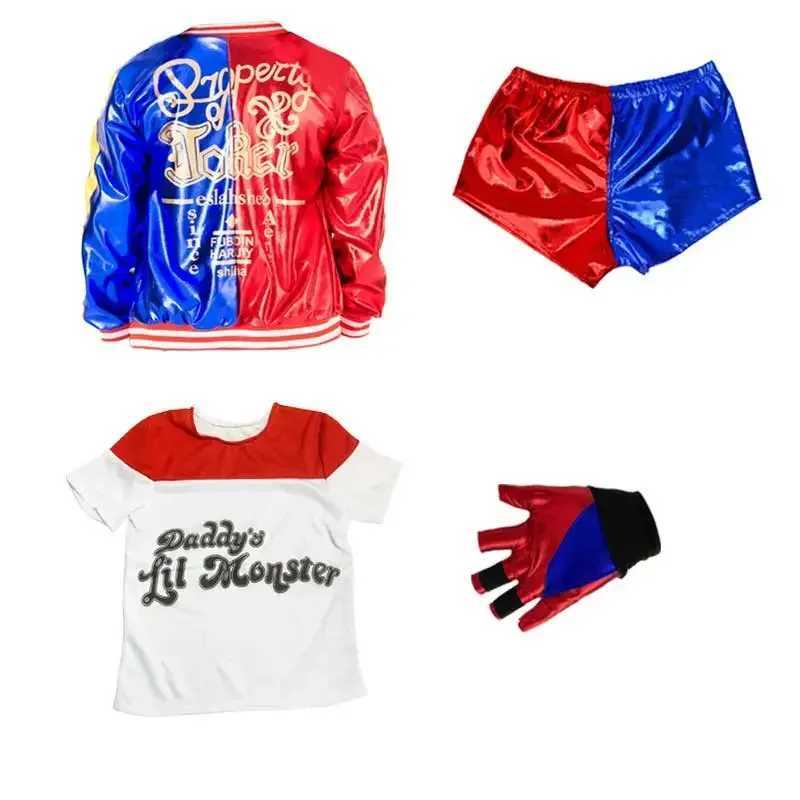 Girls Squad Monster Shirt Quinn CoStume Printed Jacket Shirt Pants Gloves Suicide Quinn Cosplay Halloween CoStume W250117