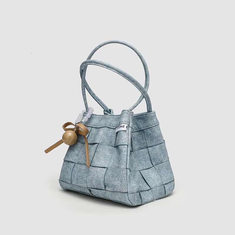 Bucket Wing Bags For Women Designer Handbags And Purses 2024 New In Fashion Solid Color Weave Simple Underarm Shoulder