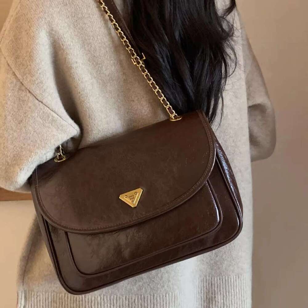 Fashion Women Bags Designer Crossbody Shoulder Retro British Style Chain