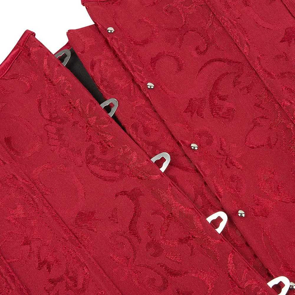 Gothic steampunk tight corset waist training corset classic bridal embroidery corset retro carnival party costume W250120
