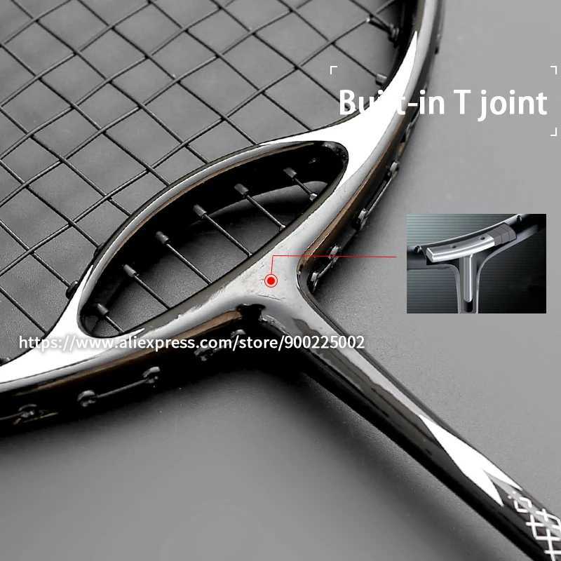 High Tension 35LBS Full Caon Fiber Badminton Rackets With Bags String Professional 4U G5 Offensive Racquet Speed Sports Padel W250121