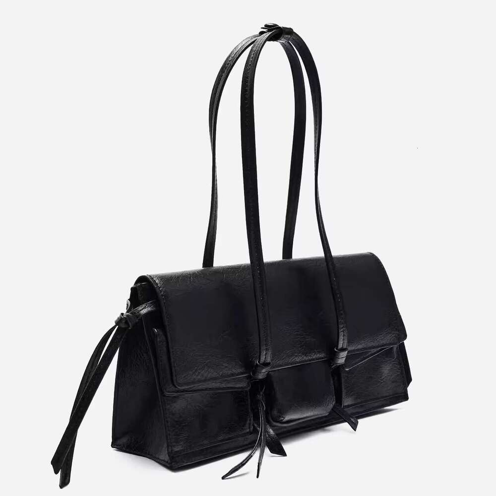 ZA 2024 New Women's Bag Ladies Retro Shoulder Trend Multi-Pocket Personalized Handbag Armpit Lady Bags Designer Fancy