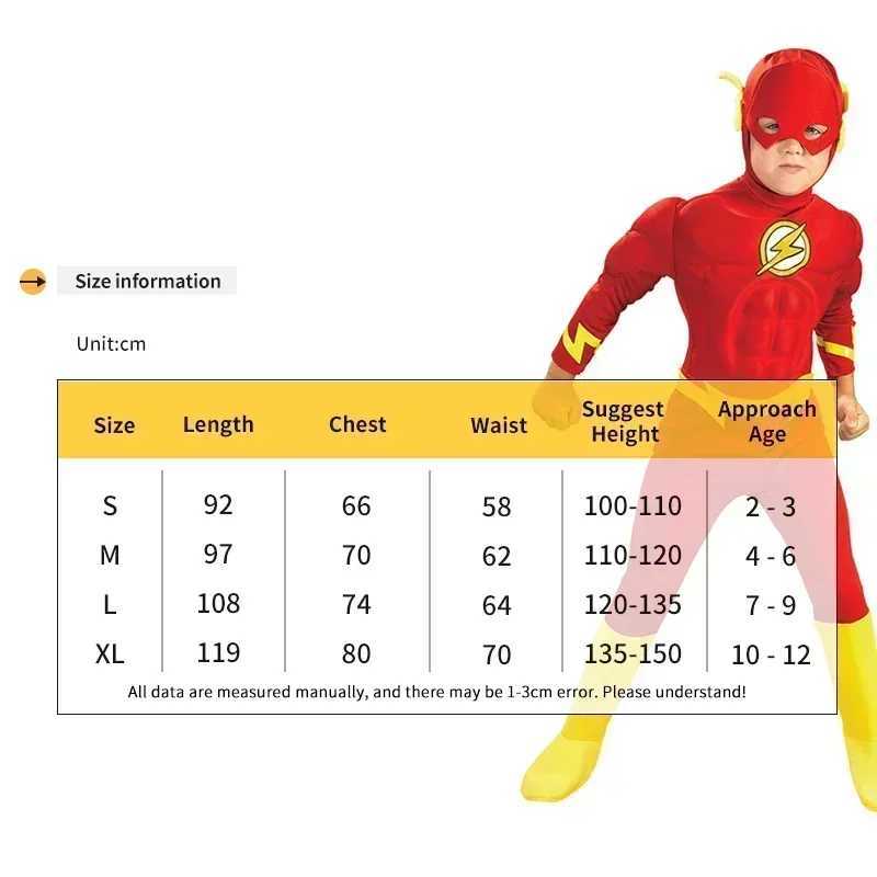 Childrens Full Body Jumping Set Muscle Childrens Set 2024 New Halloween Superhero Flash Role Playing Costume W250117