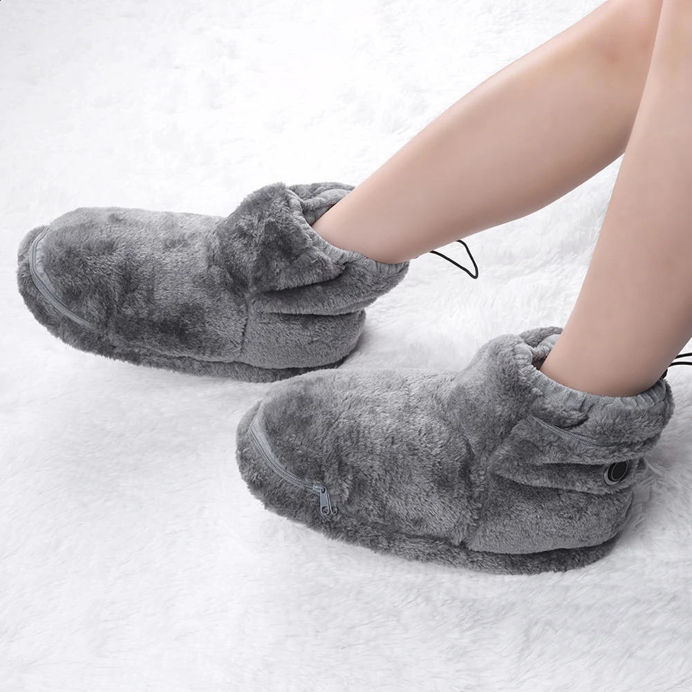 USB Heater Foot Shoes Winter Warm Snow Boots Comfortable Plush Warm Electric Slippers Electric Heated Shoes for Women Men 250120ww