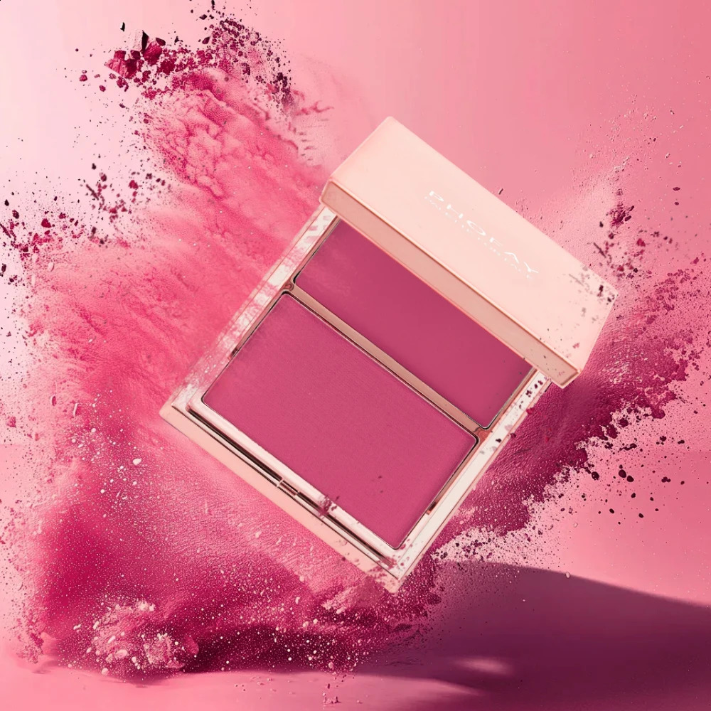 2 in 1 Face Natural Matte Cream Powder Blush Expanding Color Solid Blush Highlighting Contouring Multi-Functional Rouge Blush 250121