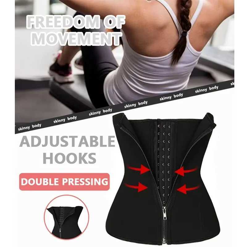 Womens Waist Trainer Body Shaper Gym Fat Burning Sauna Sweat Belts Weight Loss Corset Shapewear Flat Belly Slimming Tummy Sheath W250120