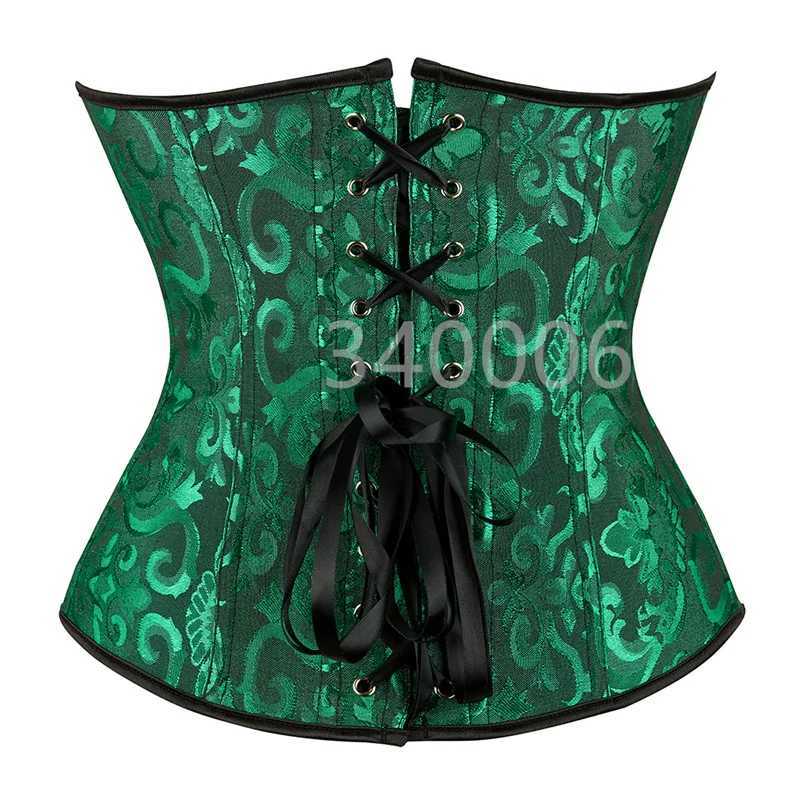 Green tight corset Bustier top sexy lace push up plus size printed tight corset Overbust Gothic Victorian funny retro clothing W250120