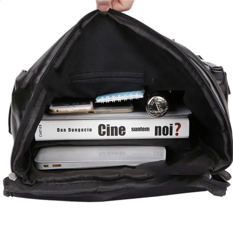 Pu Leather Backpacks Fashion Vintage Notebook Laptop Backpack Male Large Capacity Backpacks for Men and Women Casual Bags 250122