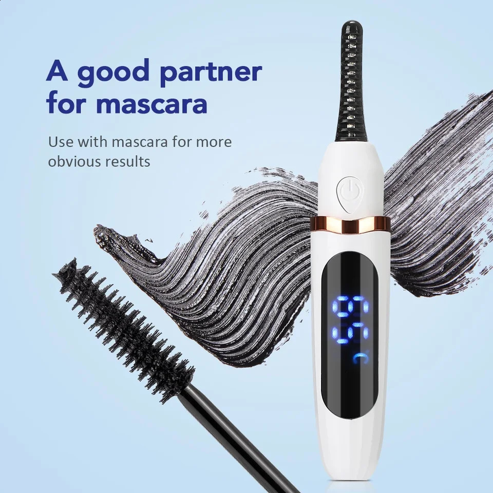 Electric Eyelash Curler Fast Heating Long Lasting Natural Comb Professional Portable Heated Curling Brush 250115