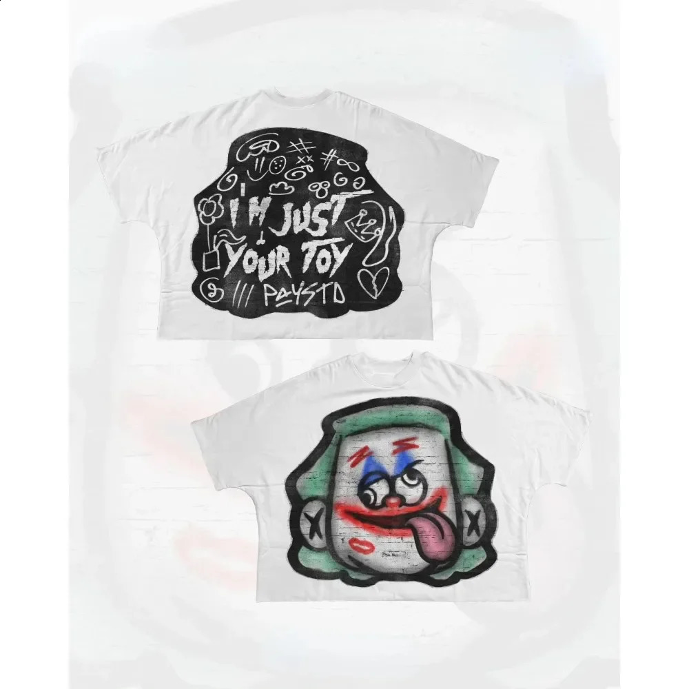 Y2k Top Oversized Printed Graphic T Shirts Hip Hop Punk Men and Women Short Sleeved Cotton Tops Harajuku Retro Goth Streetwear 250118