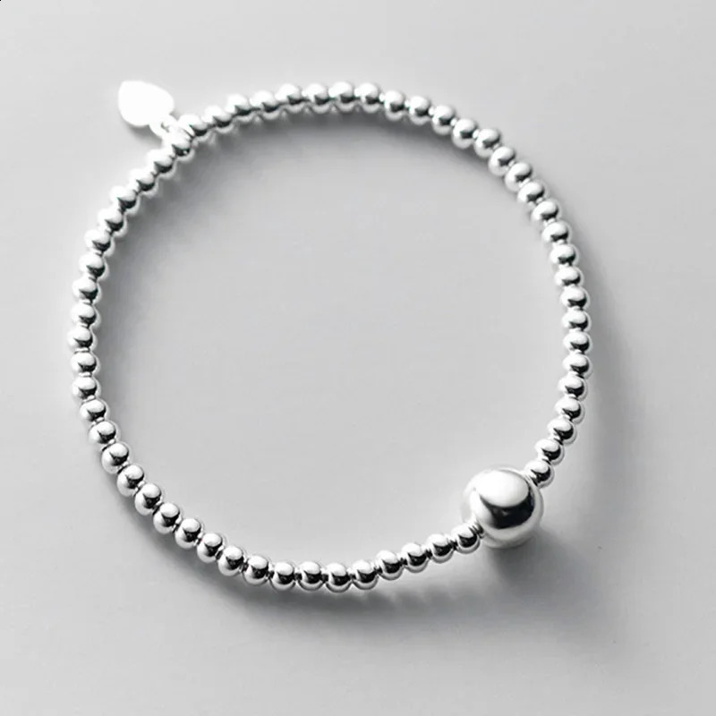 Trustdavis Fashion Genuine 925 Sterling Silver Minimalist m Width Beads elastic Bracelet For Women Wedding Jewelry Gift DS2277 250121