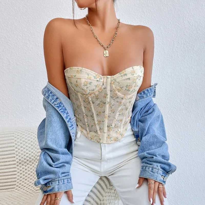 CHUANGERM Sexy Corset Hottie Mesh See Through Slim Crop Top Sleeveless Drawstring V-neck Backless Bandage Hourglass Body Shaper W250120