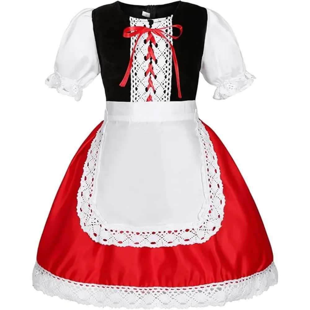 Little Red Riding Hood Girl Costume Childrens Halloween Fairy Tale Storybook Cosplay Princess Dress Hooded Cape W250117