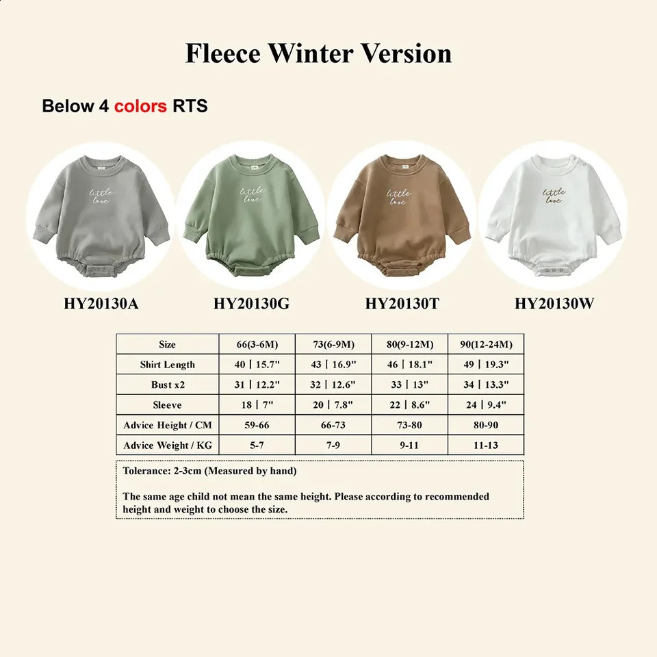 Winter Baby Romper born Clothes Thicken Fleece Pyjamas Little Love Embroidery Infant Boy Girl Onesies Toddler Jumpsuits 250117