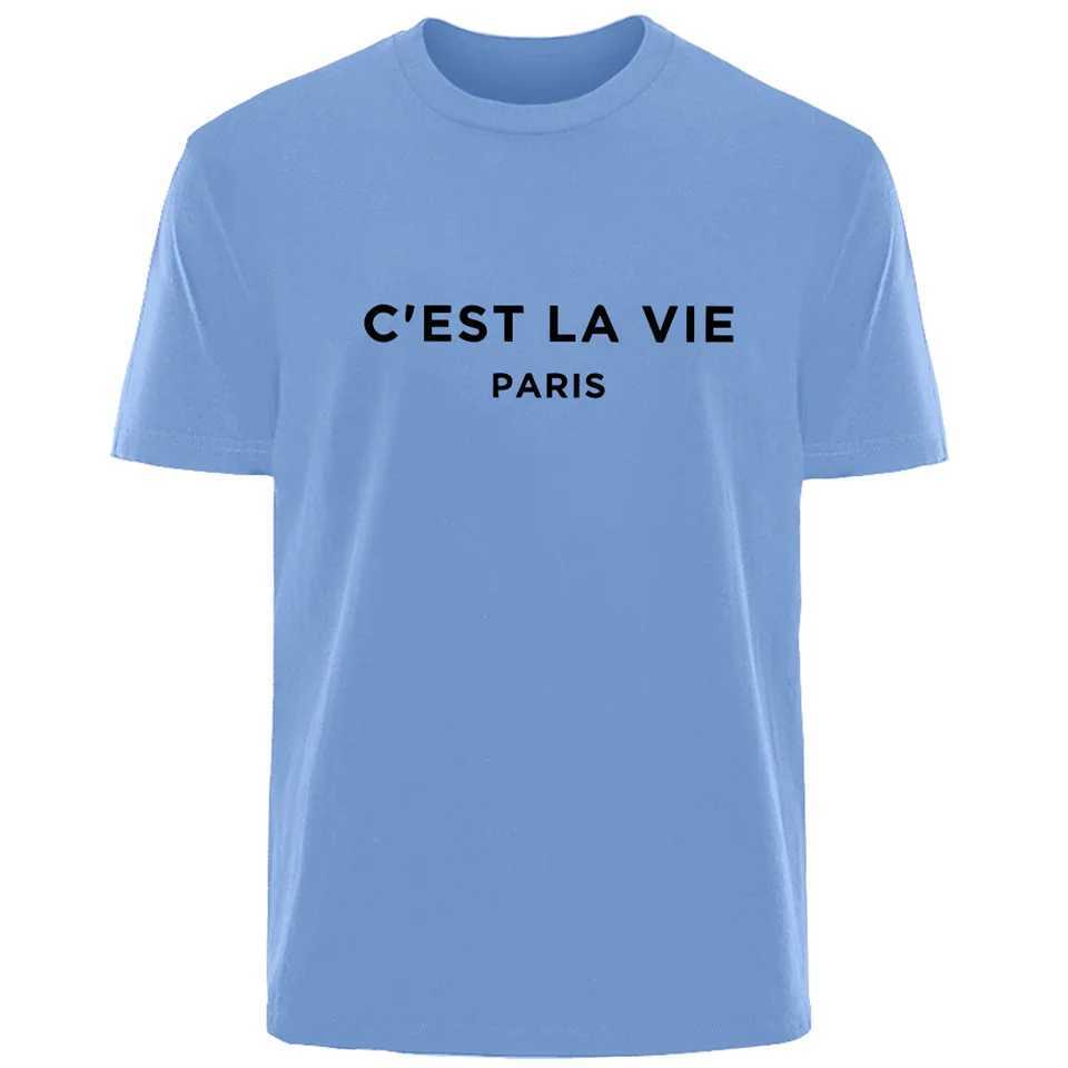 Creative Simple Letter Print High Quality Mens 00% Cotton Breathable Sweat Absorbent T-Shirt Casual Fashion Mens Street Wear W250117