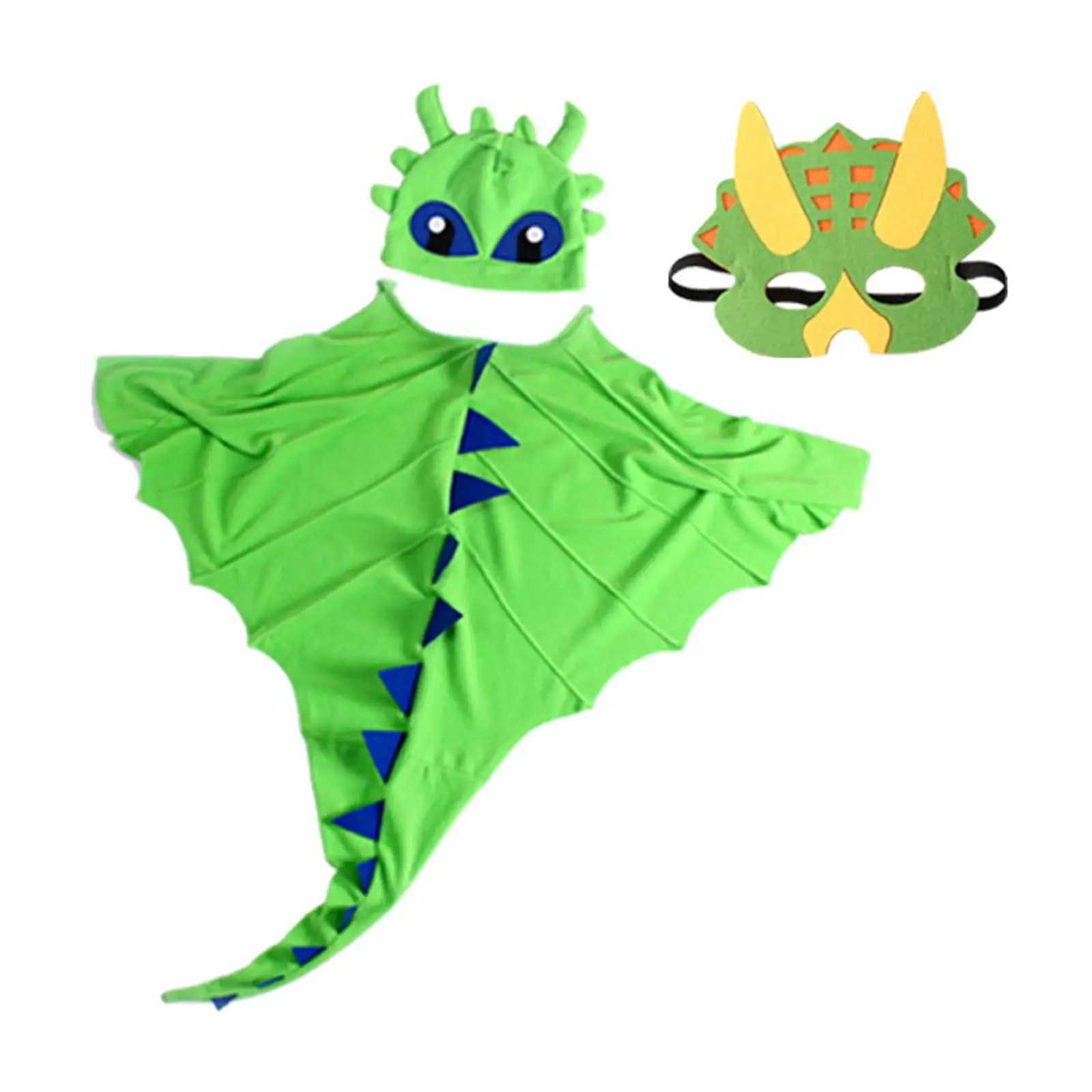 Halloween Childrens Dragon Costume Hat Role Playing Costume Birthday Party Boys and Girls Halloween Fantasy Animal Costume W250117