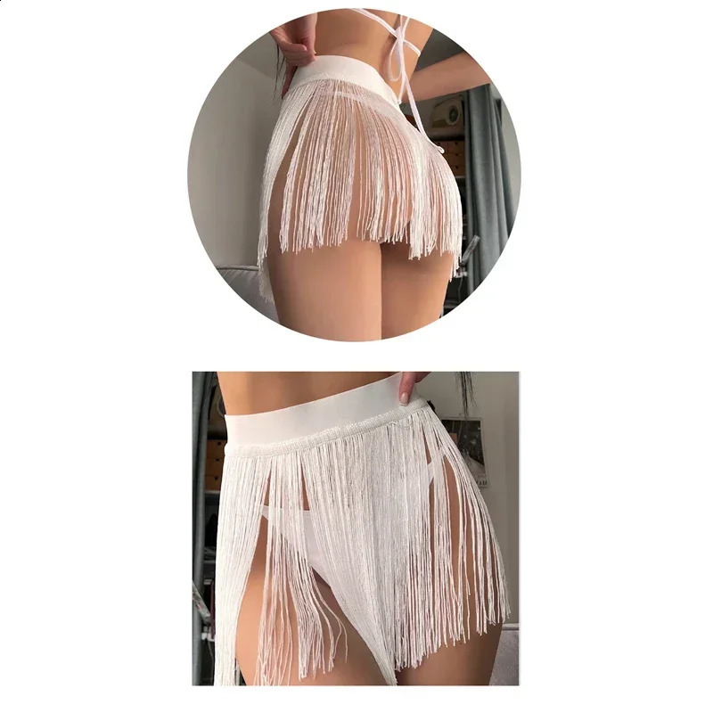 Tassel Skirt Beach Swimsuit Women Coverups Casual Dresses Sexy Party Swimwear Bath Outing Clothes Bathing Suit 250122
