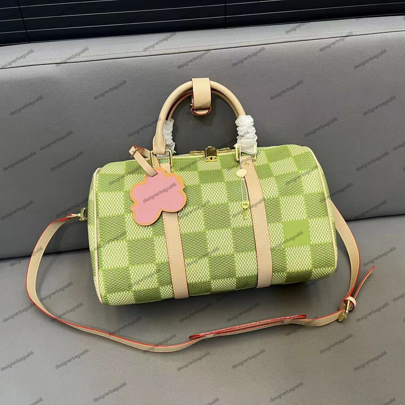 Mens Womens Luxurys Designers New Pillow Bag Wallets Bag Colorful Flower Totes Bag Leather Handbags Shouder Crossbody Bag Purse Card Holder Pouch 25CM