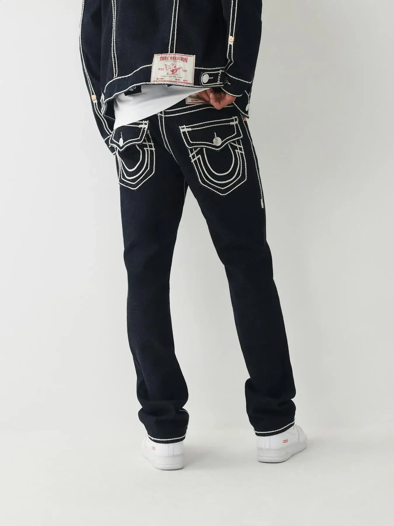 Vintage Embroidered Buddha Jeans Street Gothic Loose Casual Denim Hip Hop Trousers Couples baggy pants joggers men y2k clothes 250122