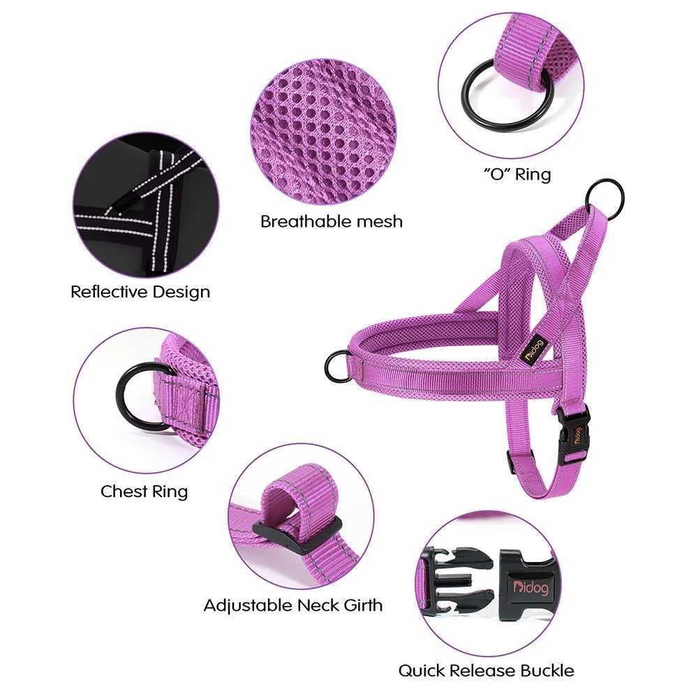 Nylon Dog Harness No Pull Dog Harnesses Vest Soft Padded Pet Walking Vests Harnesses Durable For Small Medium Large Dogs Pug 250116