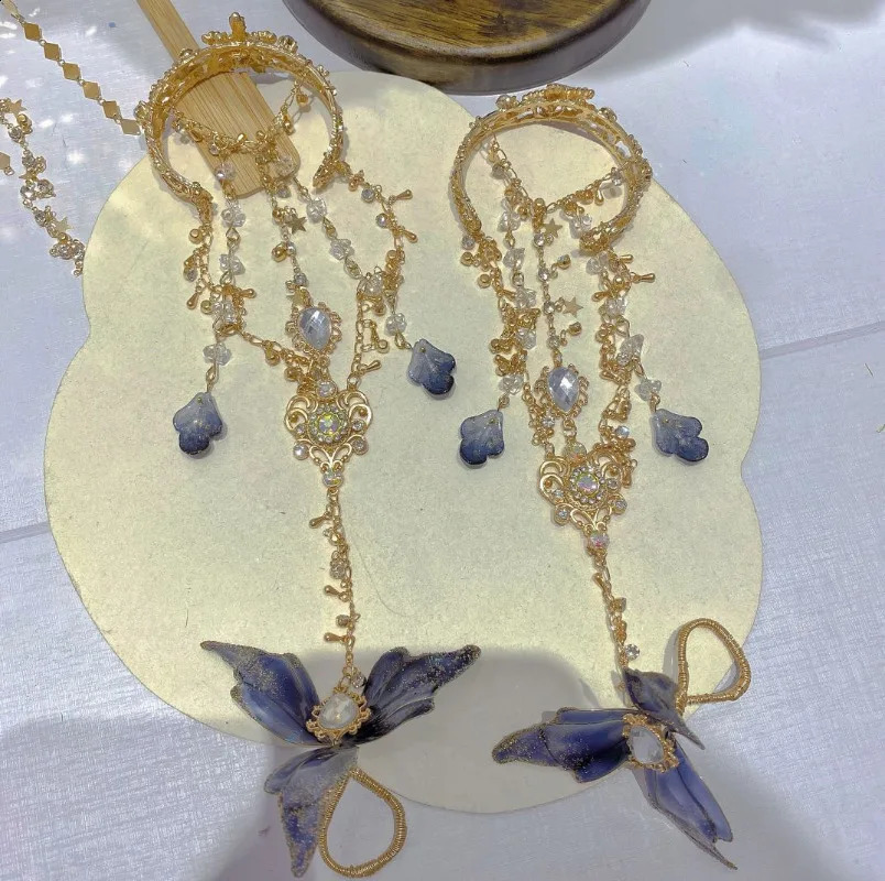Elf Mermaid Hair Crown Hair Accessories Antique Fringed Western Regions Princess Jewelry Set 250120