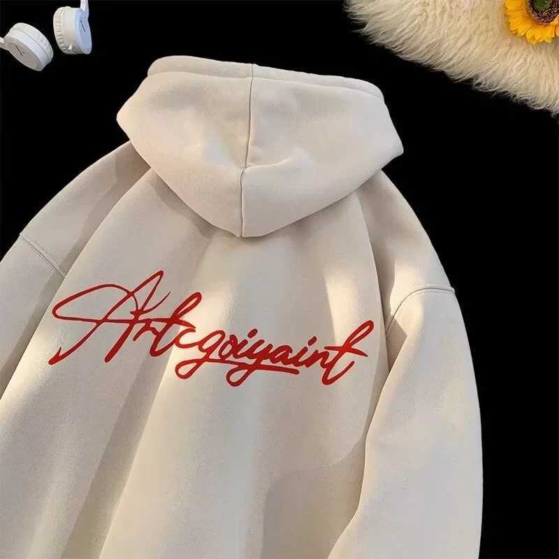 Mens High Street Letter Print Hoodies 2025 New Casual Oversized Fashion Hoodie Mens Y2K Retro Long Sleeve Hoodie W250117