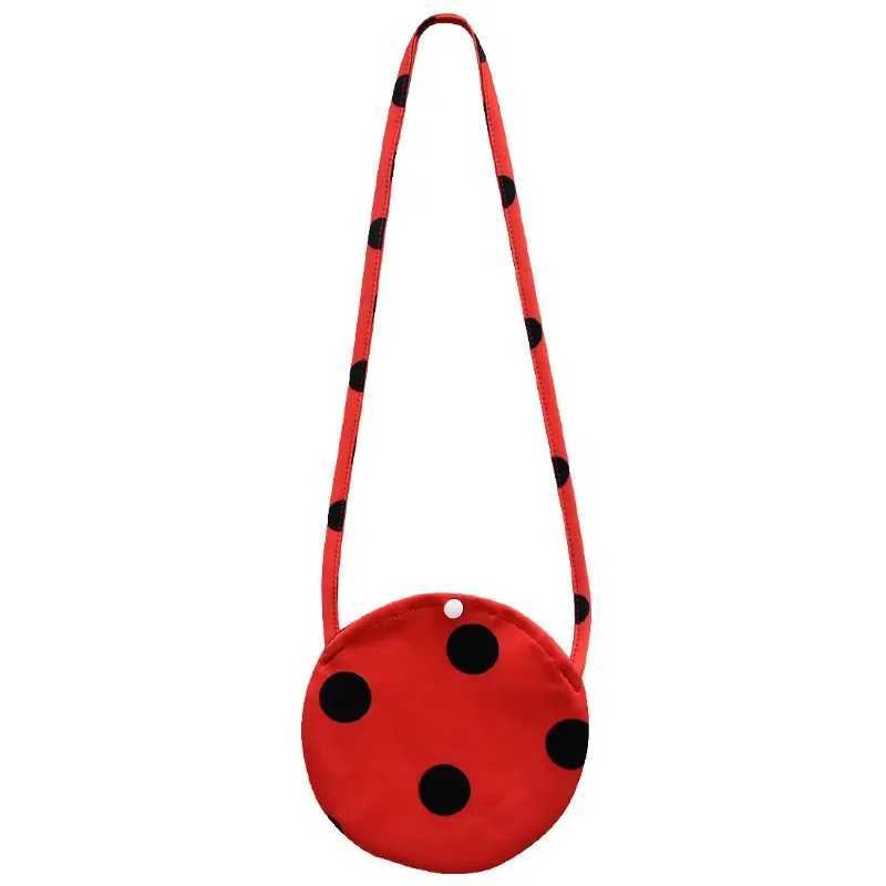 New 2024 Halloween Lady Girls bug Birthday Party Dress Toys Earrings Retro Costume Kids Clothes Black Dot Carnival Cosplay Sets W250117