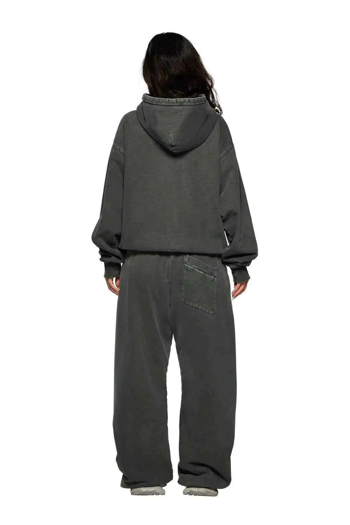 Y2K Hoodie Mens and Womens Harajuku Street Clothing Loose Couple Pullover Hooded Zippered Top Washed Top W250117