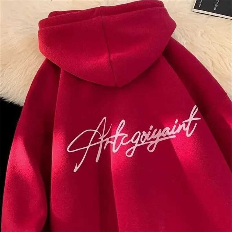 Mens High Street Letter Print Hoodies 2025 New Casual Oversized Fashion Hoodie Mens Y2K Retro Long Sleeve Hoodie W250117