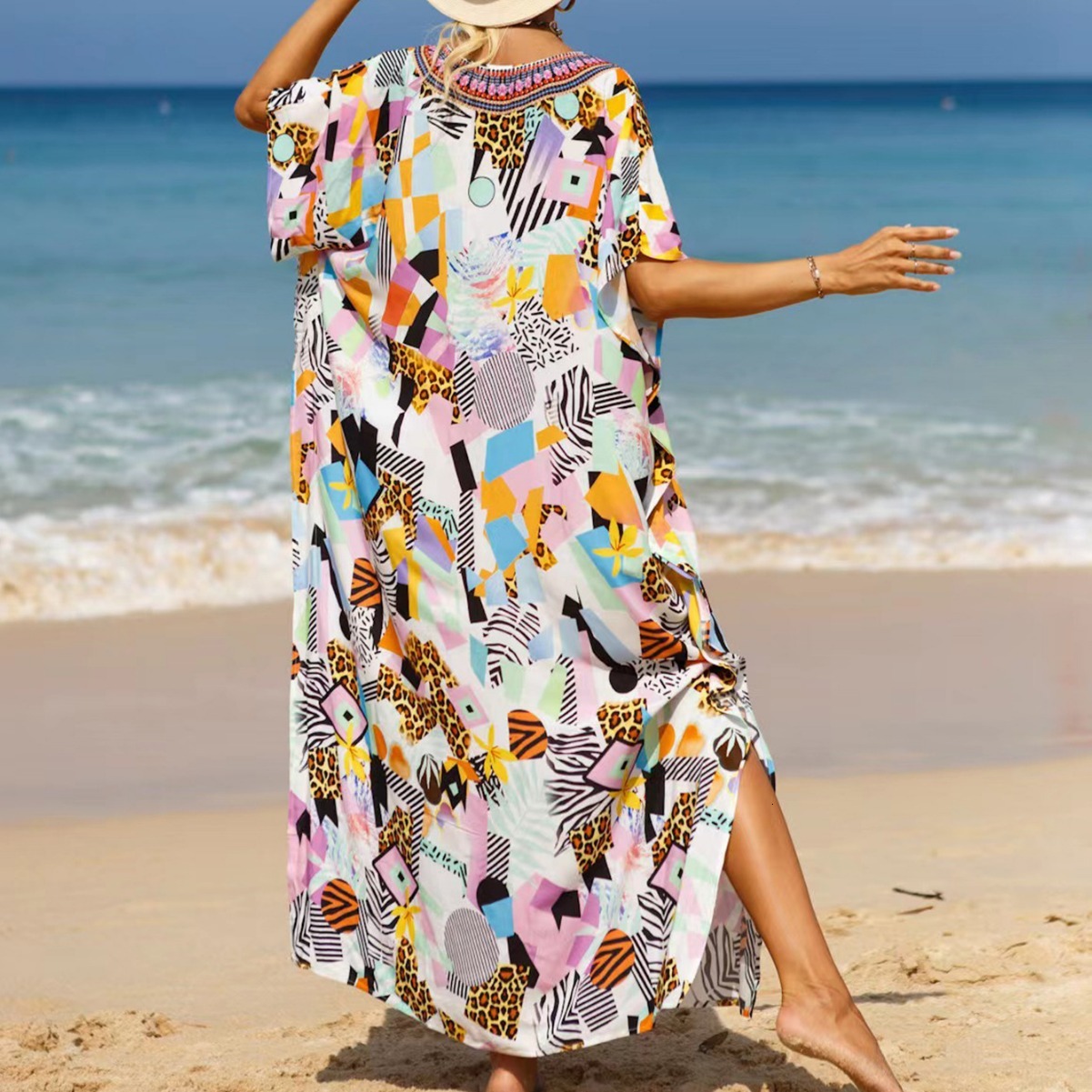 2025 Women's New 19 Color Cotton Shirt Female Designer Bohemian Beach Skirt Plus Size Dress 511