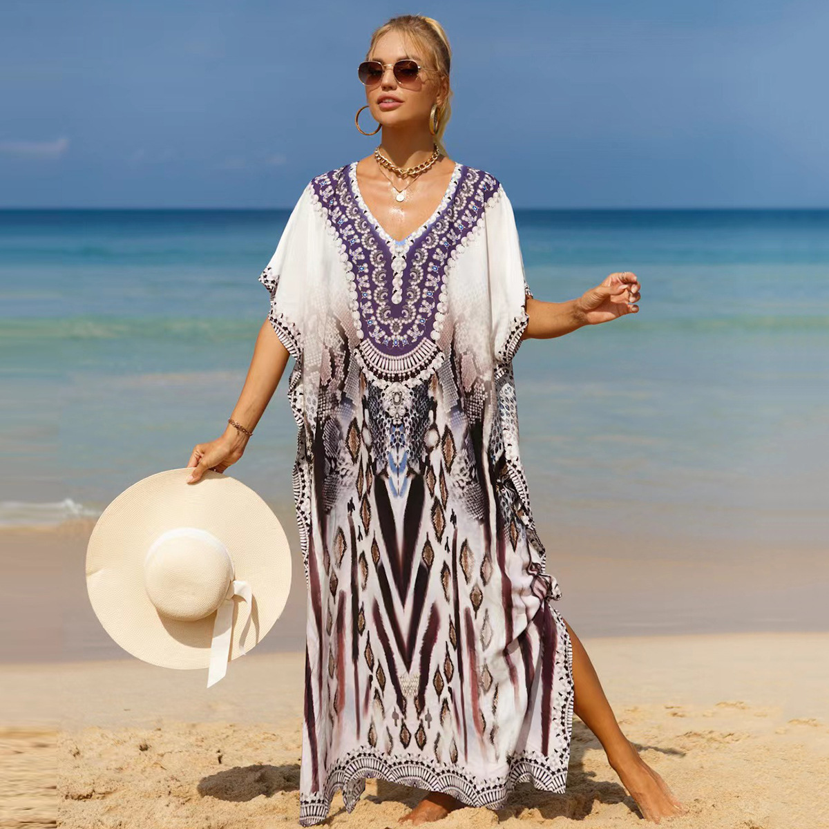 2025 Women's New 19 Color Cotton Shirt Female Designer Bohemian Beach Skirt Plus Size Dress 511