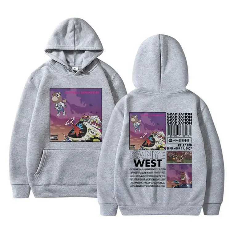 Rapper Graduation Printed Hoodie Mens Cool Streetwear Popular Hip Hop Casual Sweatshirt Oversized Casual Clothing W250117