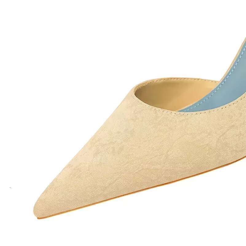 Women Side Hollow Designer Mid Low Basic Green Pumps Lady 7cm 10.5cm High Heels Wedding Bridal Prom Stiletto Slip on Shoes