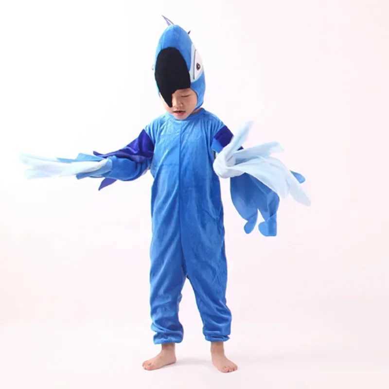 Adult Children Cartoon Animal Parrot Performance Clothing Red Gold Dance Costume Cosplay Props W250117