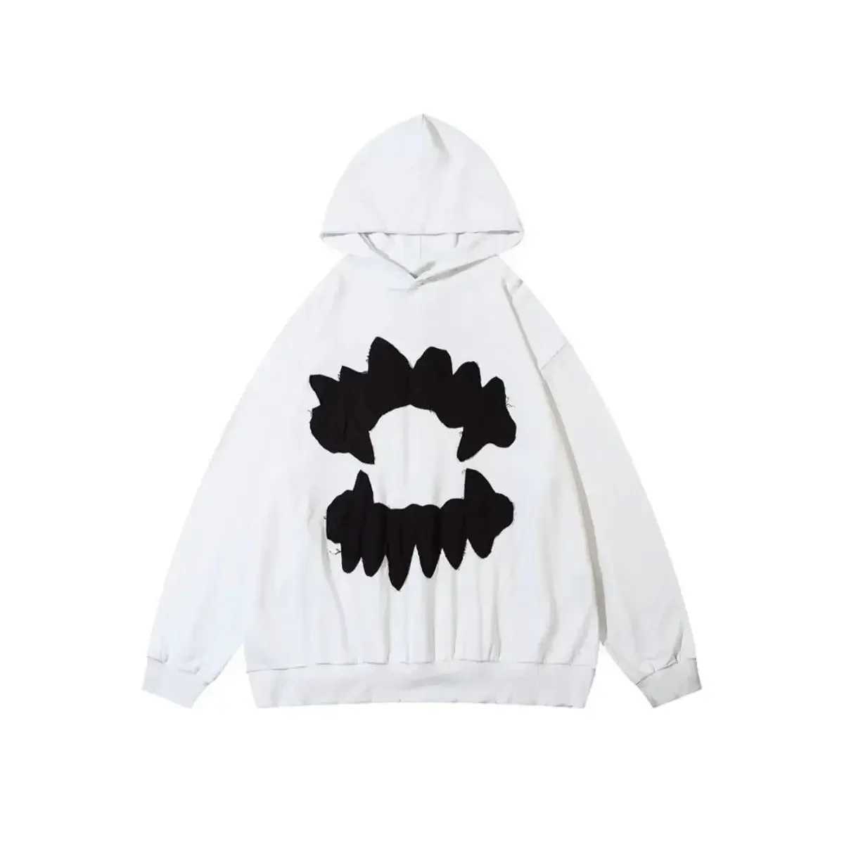 Mens and womens retro hooded sweatshirts streetwear Hiphopetro embroidery patchwork Y2K fashion loose fit sweatshirts W250117