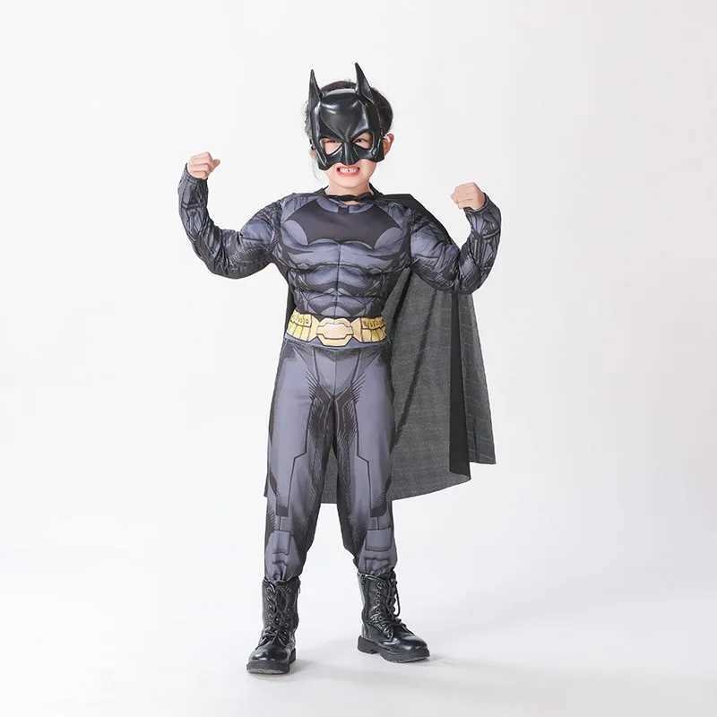 2024 New Childrens Halloween Vampire Batman Cos Muscle Show Costume American Blackhorn Bat Costume W250117