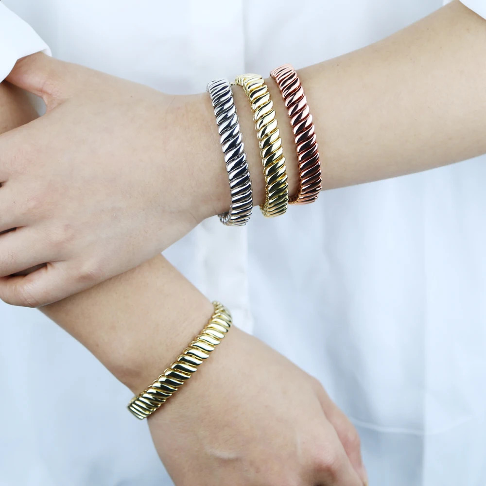 Classic European Women Lady Jewelry Basic Snake Chain High Polished Herringbone Chain Bracelet 250117