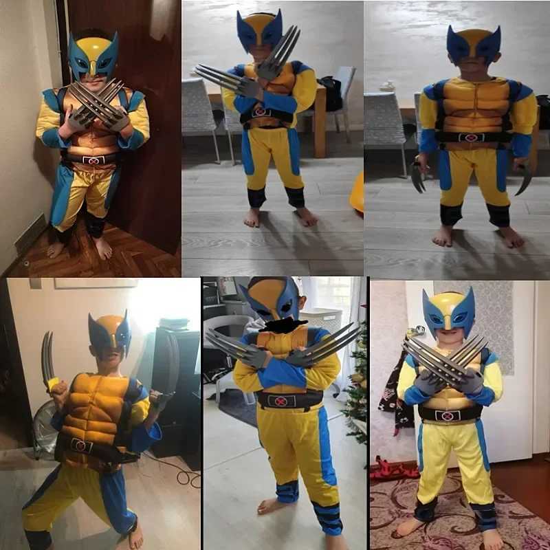 Pectoral Jumpsuit Movie Superhero Cosplay Mask Costume Halloween Carnival Party Performance Costume W250117