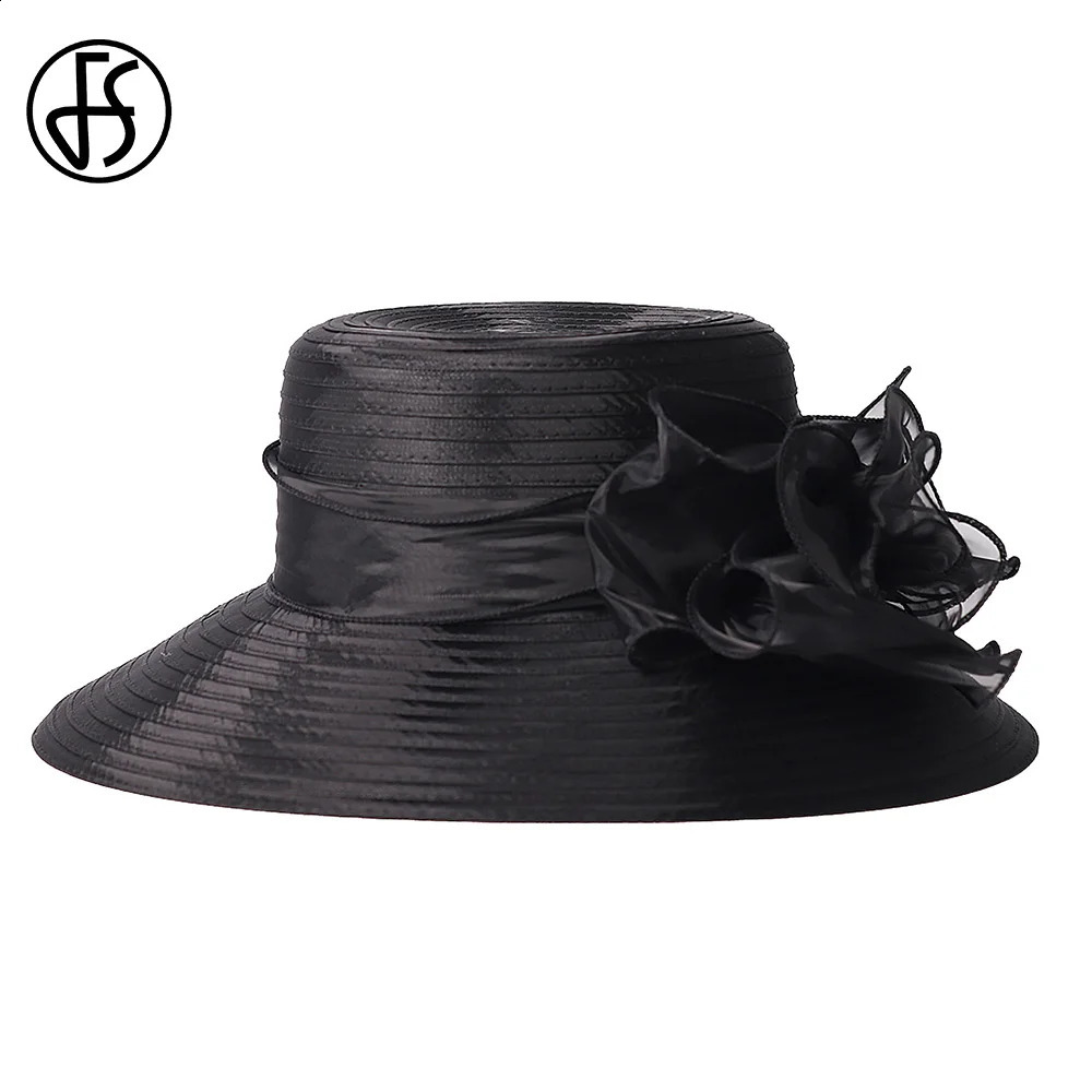 Womens Lady Derby Dress Church Cloche Hat Floral Bucket Wedding Bowler Hats Kentucky Wide Brim Occasion Royal Races Sun 250118