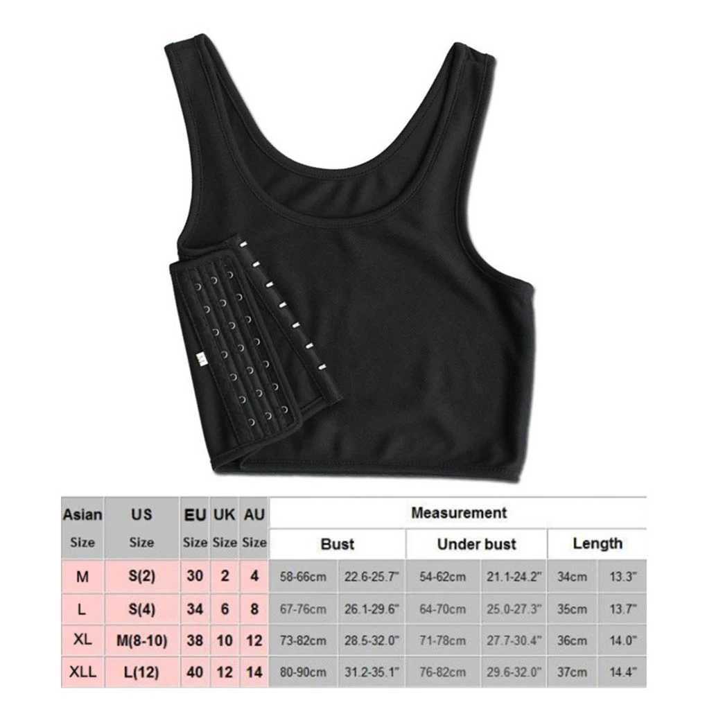 M-XXL Flat Breast Binder Corset Tomboy Lesbian Underwear Women Seamless Summer Short Vest Plus Size Tank Top Shaper Bustier W250120