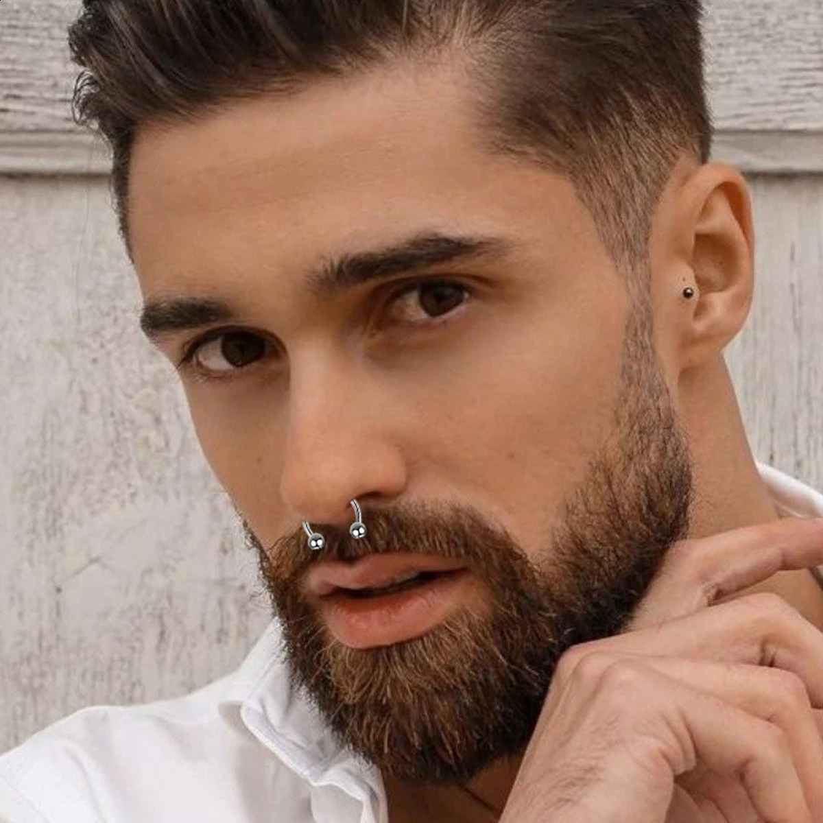 85PCS Steel Body Piercing Jewelry Lot Bulk Nose Ring Tongue Bar Eyebrow Labret Set Horseshoe Pack 250110