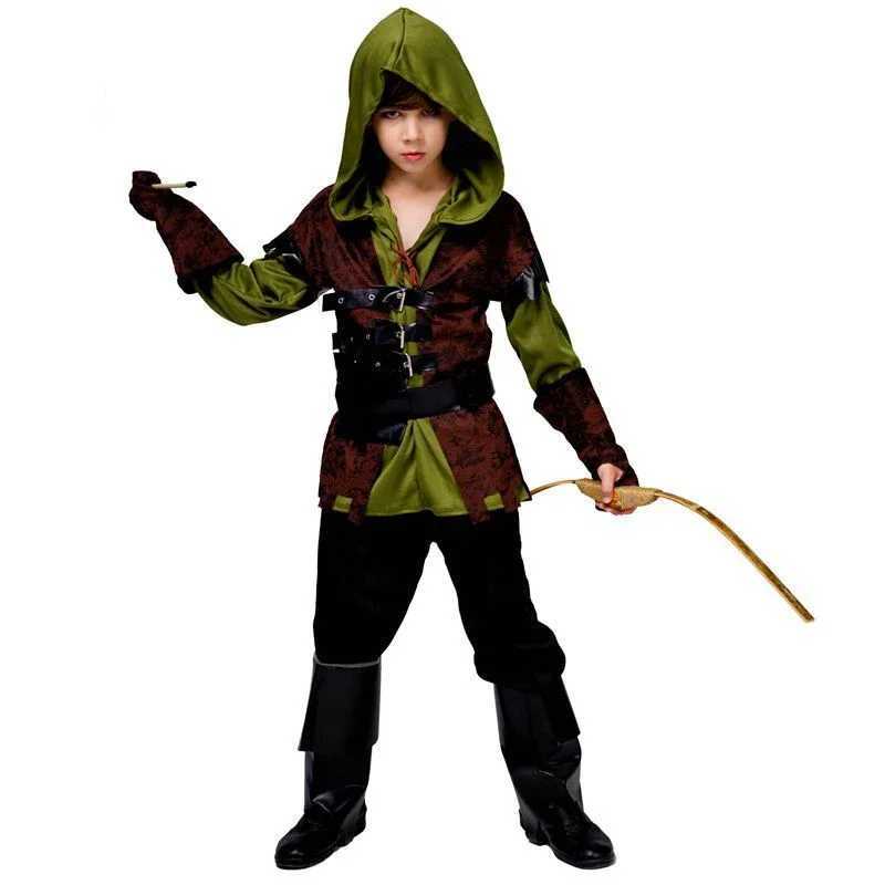 Halloween children archer costume boy hunter costume Robin Hood cosplay Purim carnival party costume W250117