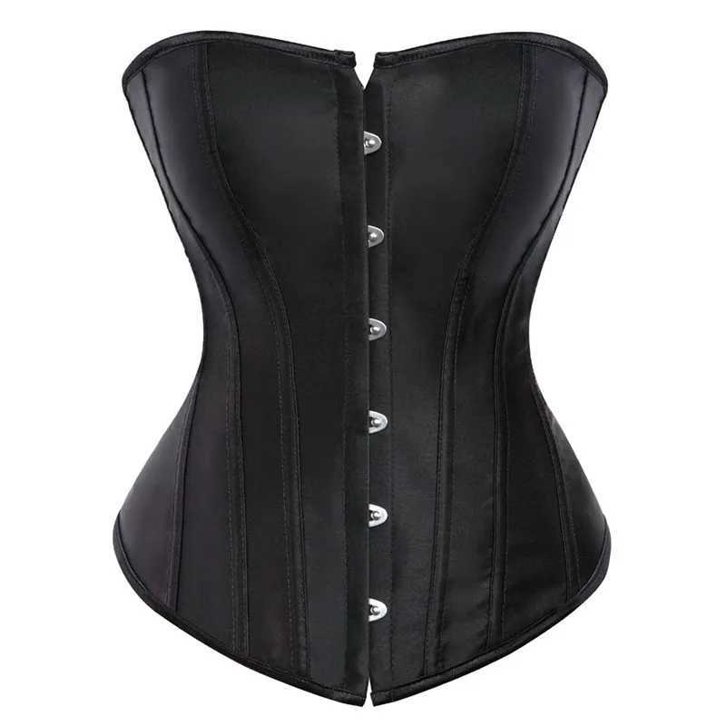 Caudatus Black Corset Top Plus Size Bustiers Overbust Satin Sexy Costume Corset Brocade Vintage Style Bridal Corset Women W250120